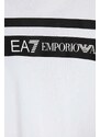 Dětské bavlněné tričko EA7 Emporio Armani bílá barva, s potiskem