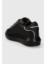 Kožené sneakers boty Karl Lagerfeld KAPRI černá barva, KL62576N