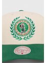 Bavlněná baseballová čepice Mitchell&Ness Boston Celtics bílá barva, s aplikací