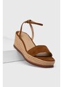 Semišové sandály Lauren Ralph Lauren Leona béžová barva, 8029200000000000