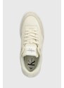 Sneakers boty Calvin Klein Jeans BOLD FLATF LOW LACE MIX ML FAD béžová barva, YW0YW01316