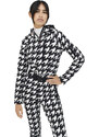 PERFECT MOMENT STAR SUIT ONE PIECE HOUNDSTOOTH - BLACK/SNOW WHITE