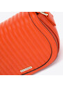 Dámská kabelka s vertikálním prošíváním Wittchen, oranžová, ekologická kůže