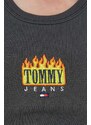 Šaty Tommy Jeans šedá barva, mini