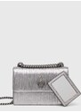Kožená kabelka Kurt Geiger London stříbrná barva