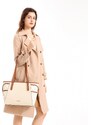 Miss Lulu Kabelka shopper Monogram Beige