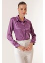 By Saygı Lightly Flowy Satin Shirt