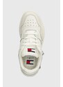 Sneakers boty Tommy Jeans TJW RETRO BASKET FLATFORM CHARM bílá barva, EN0EN02421