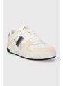 Sneakers boty Calvin Klein Jeans BASKET CUPSOLE LACE MIX NBS SAT bílá barva, YW0YW01446