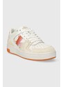 Sneakers boty Calvin Klein Jeans BASKET CUPSOLE LACE MIX NBS SAT bílá barva, YW0YW01446