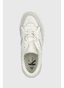 Sneakers boty Calvin Klein Jeans BOLD VULC FLATF LACE MIX MG LUM bílá barva, YW0YW01295