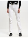 Big Star Woman's Straight Trousers 190068 Cream 101