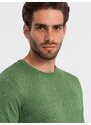 Ombre Classic men's sweater with round neckline - green