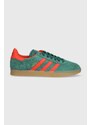 Semišové sneakers boty adidas Originals Gazelle zelená barva, IG6200