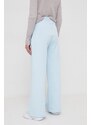 Tepláky Calvin Klein Jeans jednoduché, high waist