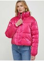 Bunda United Colors of Benetton dámská, růžová barva, zimní, oversize