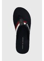 Žabky Tommy Hilfiger CORPORATE MONOTYPE BEACH SANDAL pánské, tmavomodrá barva, FM0FM04913