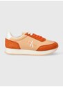 Sneakers boty Calvin Klein Jeans RETRO RUNNER LOW LACE NY ML oranžová barva, YW0YW01326