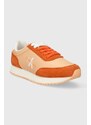 Sneakers boty Calvin Klein Jeans RETRO RUNNER LOW LACE NY ML oranžová barva, YW0YW01326