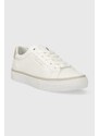 Sneakers boty Calvin Klein VULC LACE UP - DIAMOND FOXING bílá barva, HW0HW01865