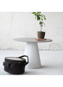 MADU Betonový jídelní stůl kruh D110cm světle šedý, betonové podnoží