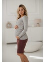 milk & love Těhotenské, kojící tričko Tummy Grey