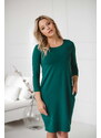 milk & love Těhotenské, kojící šaty Milky Way Dress 7/8 Bottle Green