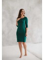 milk & love Kojící šaty Milky Dress 3/4 Bottle Green