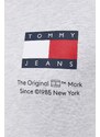 Bavlněné tričko Tommy Jeans béžová barva, s potiskem