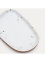 Bílá keramická servírovací miska Kave Home Publia 10,5 x 7 cm