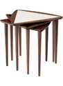Audo CPH Bílý ořechový odkládací stolek AUDO UMANOFF 42,5 cm