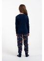 Italian Fashion Dívčí pyžamo Wasilla modré s lištičkou