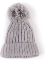 Winter women's hat with pompom Shelvt gray