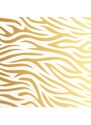 Zdobicí fólie na nehty - Gold Zebra, 100cm