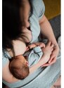 Moniel souprava do porodnice pro maminku a miminko Newborn Dots šedá