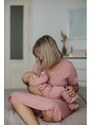 Moniel souprava do porodnice pro maminku vel. XXL a miminko Newborn Dots růžová