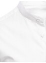 Dstreet Trendy bílá košile se stojacím límcem