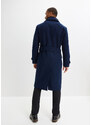 bonprix Kabát ve vlněném vzhledu a s páskem Modrá