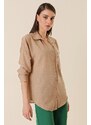 By Saygı One Pocket, Oversized See-through Linen Shirt