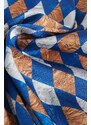 ALTINYILDIZ CLASSICS Men's Navy Blue-Beige Patterned Handkerchief