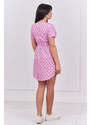 K-Fashion Tečkované šaty fialové