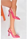 Fox Shoes P250148209 Women's Fuchsia Chunky Heeled Shoes with Buckle