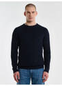 Big Star Man's Sweater 161027 Navy Blue Wool-403