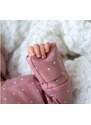 Moniel body + čepička souprava do porodnice pro novorozence Dots růžová