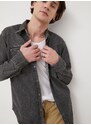 Džínová košile Levi's pánská, šedá barva, regular, s klasickým límcem