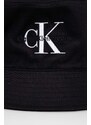 Bavlněná čepice Calvin Klein Jeans černá barva