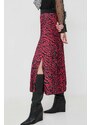 Sukně Karl Lagerfeld červená barva, midi, áčková