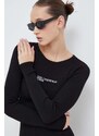 Bavlněné šaty Karl Lagerfeld Jeans černá barva, mini