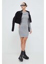 Bavlněné šaty Karl Lagerfeld Jeans šedá barva, mini