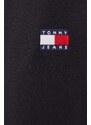 Tepláky Tommy Jeans černá barva, hladké